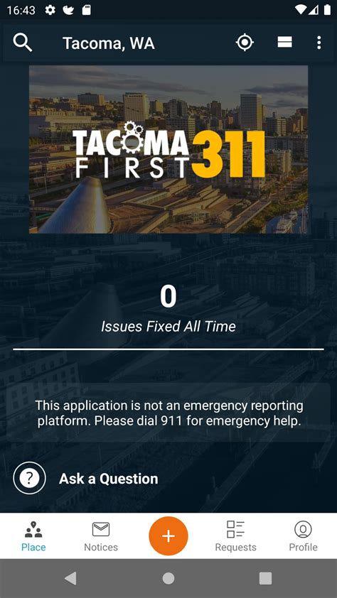 see click fix tacoma|TacomaFIRST 311 .